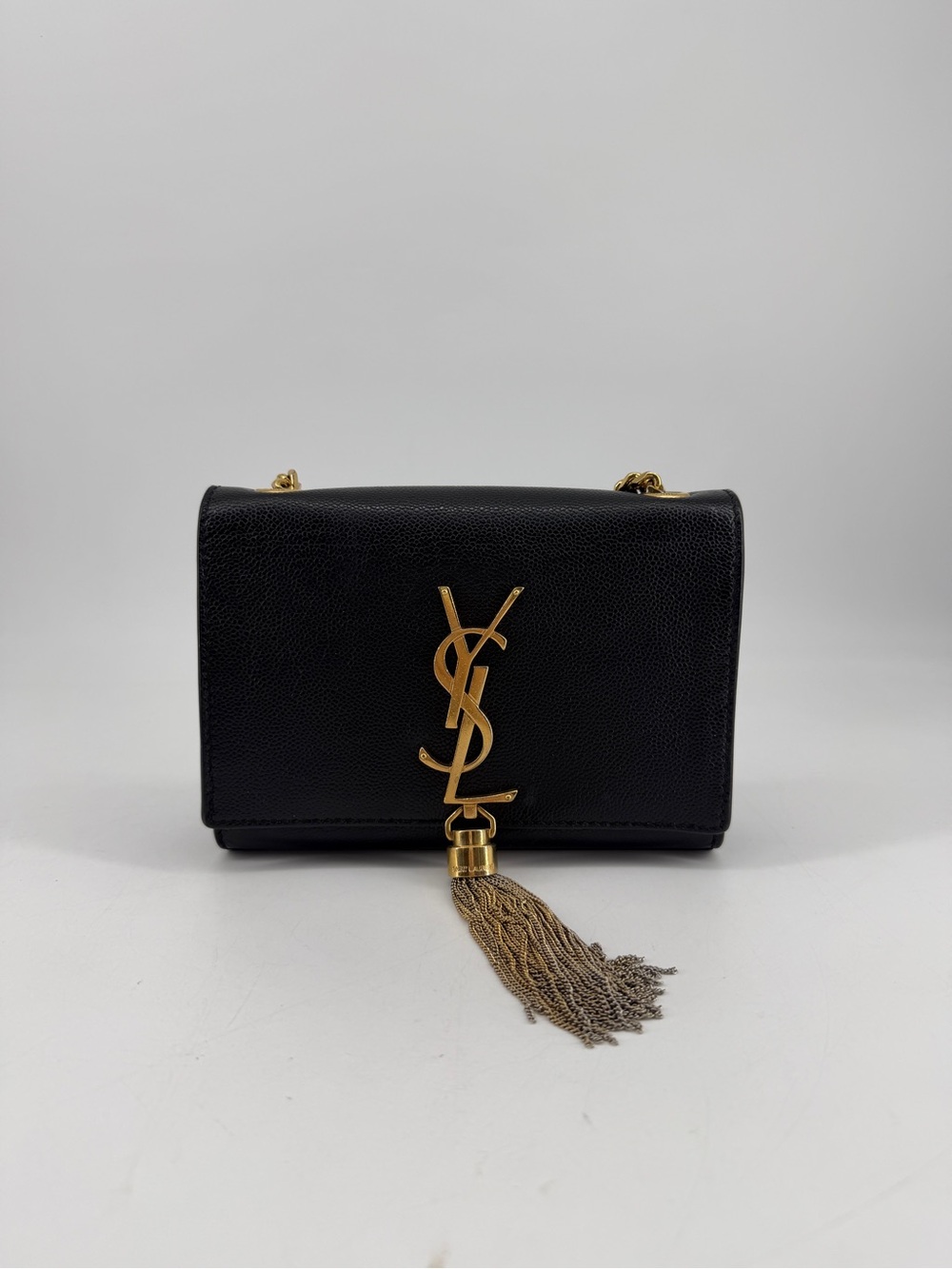 Saint Laurent Kate Monogramme Black with Gold Tassel Bag - Picture 3 of 14